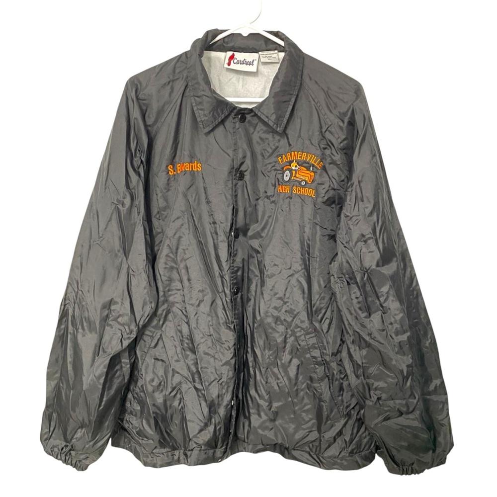 Cardinal Farmerville Louisiana High School Windbreaker Snap Jacket // XL